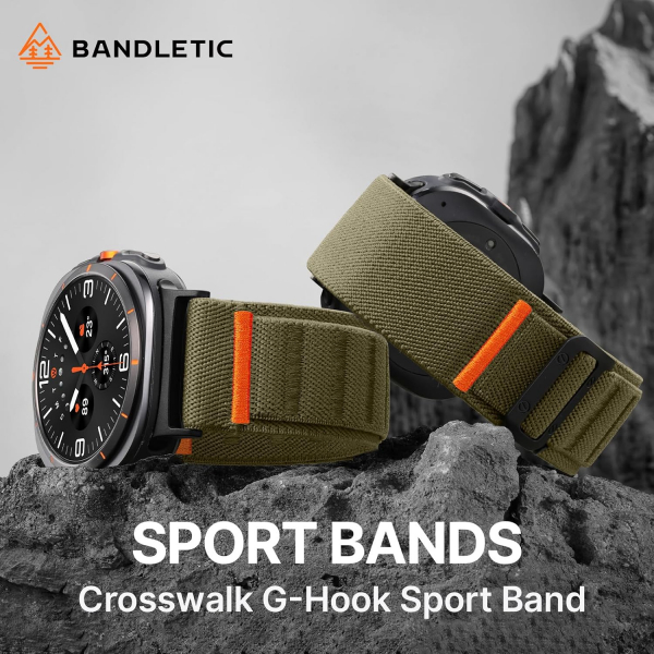 Bandletic Galaxy Watch Ultra 2/1 47mm Naylon Kay��-Black/Green
