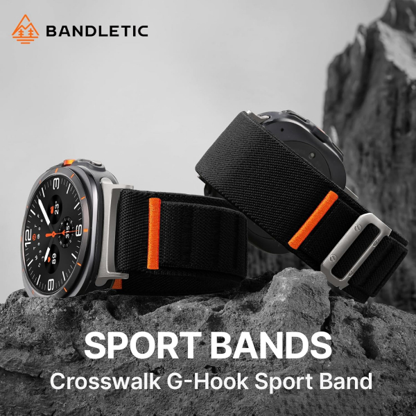 Bandletic Galaxy Watch Ultra 2/1 47mm Naylon Kay��-Titanium/Black