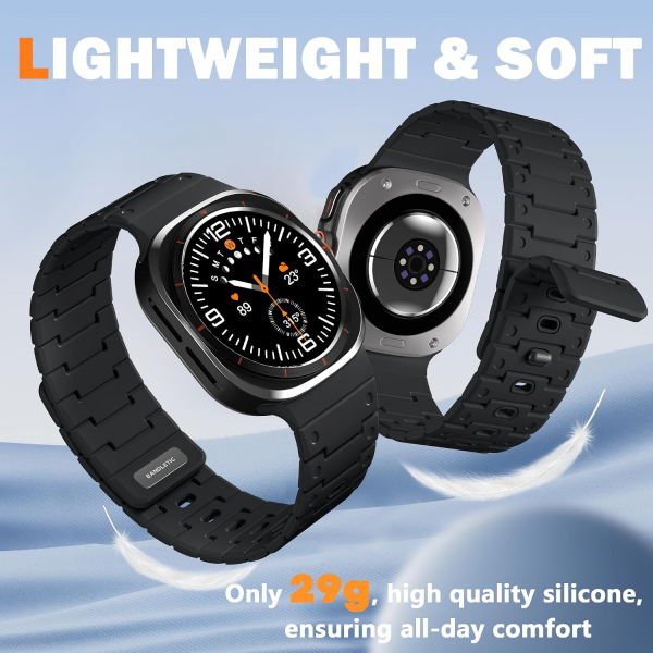 Bandletic Galaxy Watch Ultra 2/1 47mm Silikon Kay��-Black