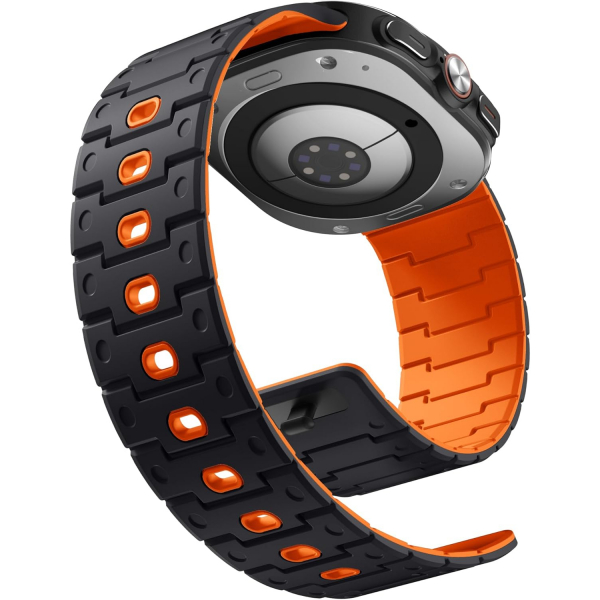 Bandletic Galaxy Watch Ultra 2/1 47mm Silikon Kay��-Black/Orange