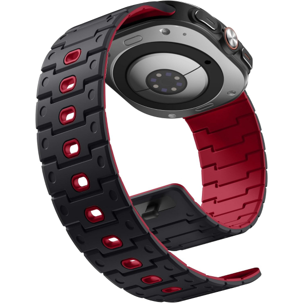 Bandletic Galaxy Watch Ultra 2/1 47mm Silikon Kay��-Black/Red