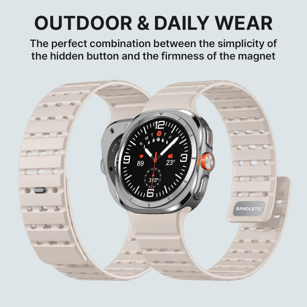 Bandletic Galaxy Watch Ultra 2 Manyetik Silikon Kay��-Starlight