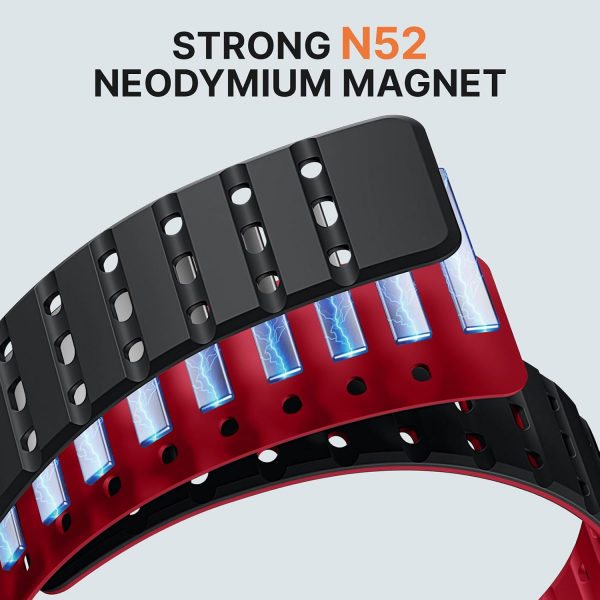 Bandletic Galaxy Watch Ultra 2 Manyetik Silikon Kay��-Black/Red