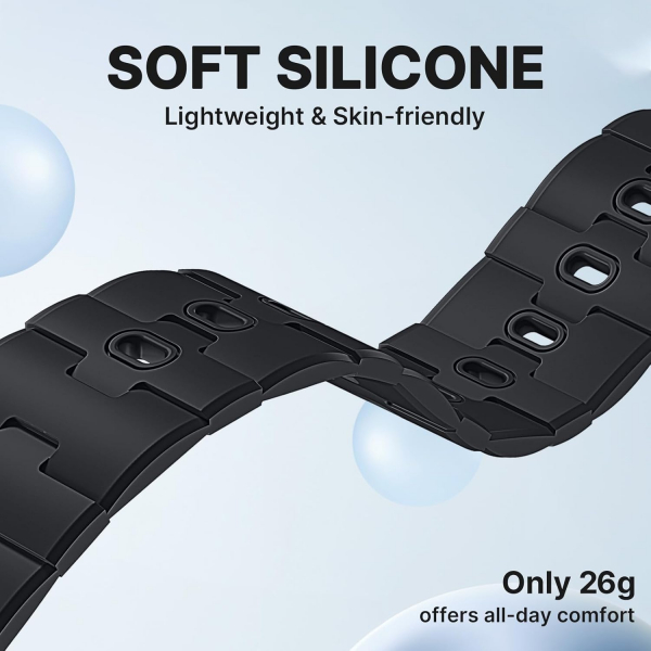 Bandletic Google Pixel Watch ile Uyumlu Silikon Kay��-Black