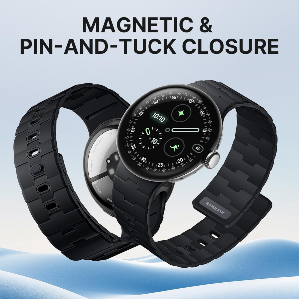 Bandletic Google Pixel Watch ile Uyumlu Silikon Kay��-Black