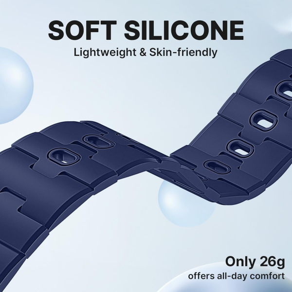 Bandletic Google Pixel Watch ile Uyumlu Silikon Kay��-Navy Blue