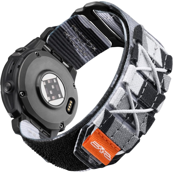 Bandletic Nylon Garmin Fenix 7/6/5 Kay -Grey Camo