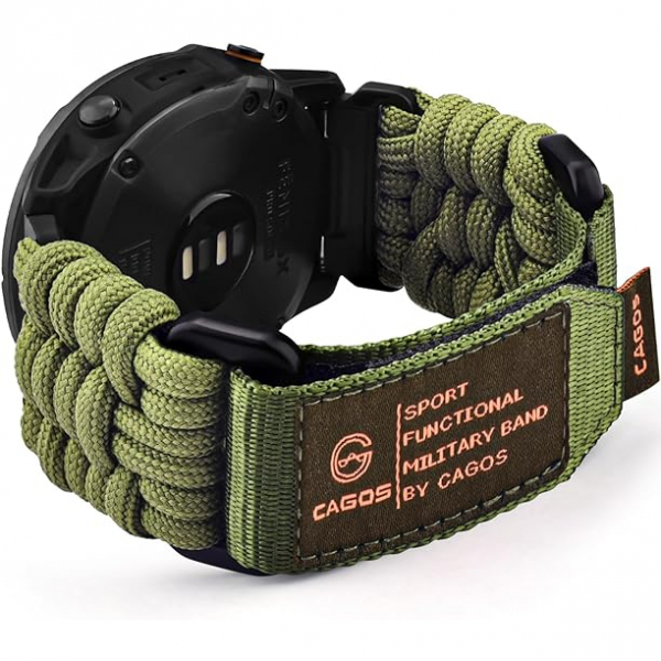 CAGOS Nylon Garmin Fenix 7X/6X/5X Kay -Army Green