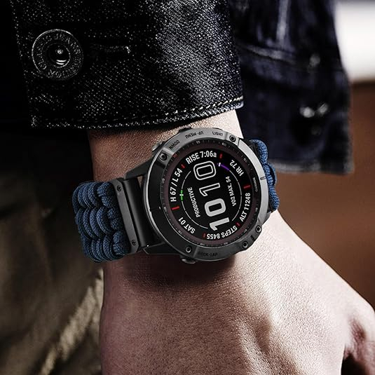 CAGOS Nylon Garmin Fenix 7X/6X/5X Kay -Blue