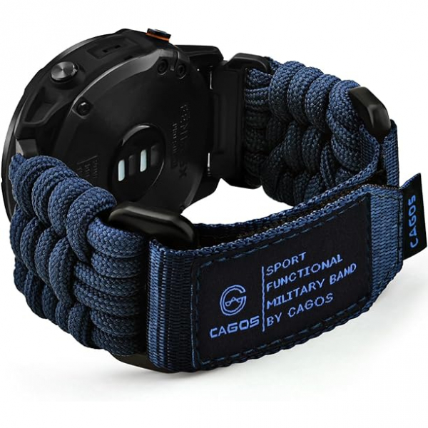 CAGOS Nylon Garmin Fenix 7X/6X/5X Kay -Blue