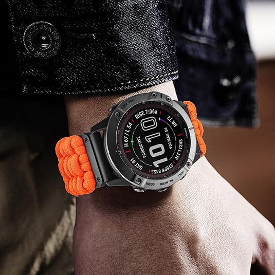 CAGOS Nylon Garmin Fenix 7X/6X/5X Kay -Orange
