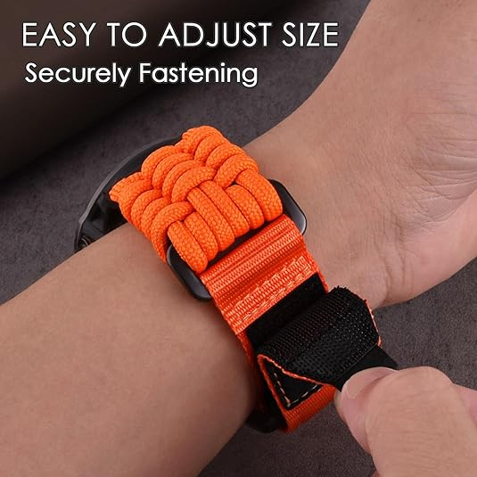 CAGOS Nylon Garmin Fenix 7X/6X/5X Kay -Orange