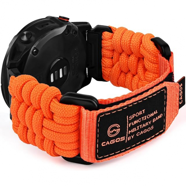 CAGOS Nylon Garmin Fenix 7X/6X/5X Kay -Orange