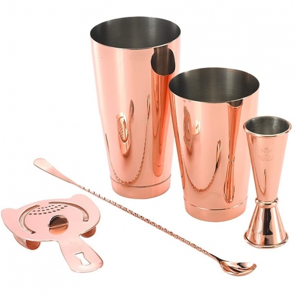 Barfly Paslanmaz elik Kokteyl Shaker Set (Ak Bakr)