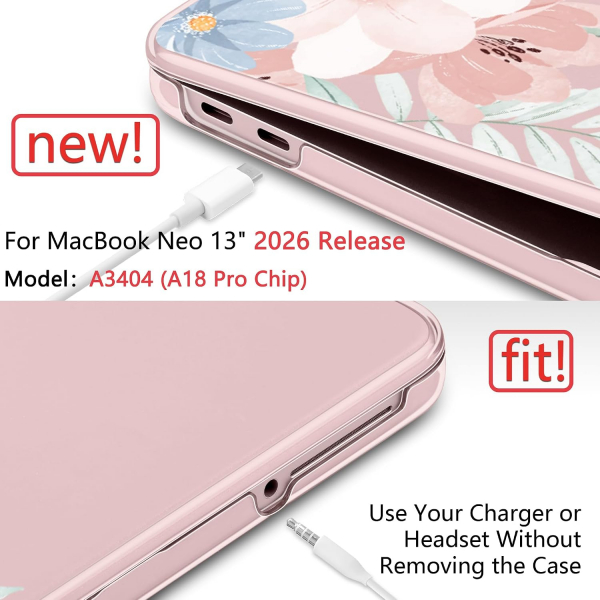 Batianda Botanical Serisi MacBook Neo Laptop K�l�f Seti-Lovely flowers
