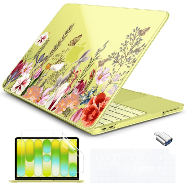 Batianda Botanical Serisi MacBook Neo Laptop K�l�f Seti-Whimsical Wildflower