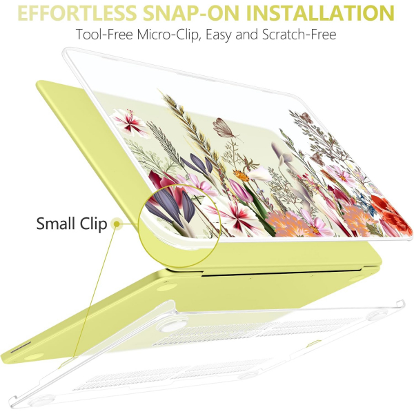 Batianda Botanical Serisi MacBook Neo Laptop K�l�f Seti-Whimsical Wildflower