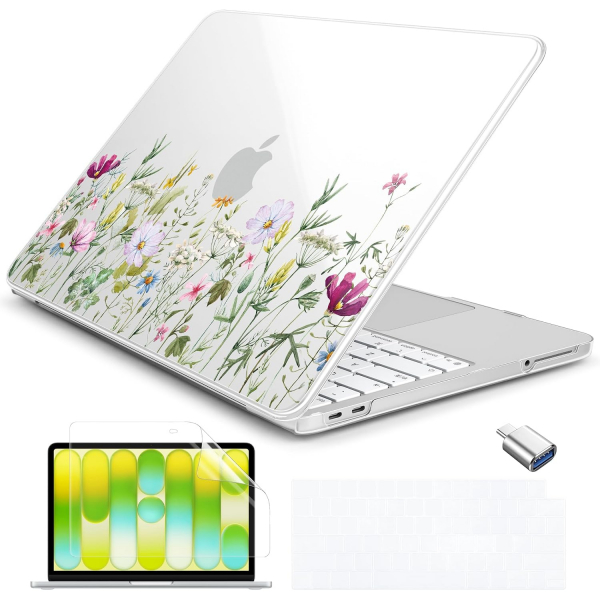 Batianda Botanical Serisi MacBook Neo Laptop K�l�f Seti-Wildflower Meadow