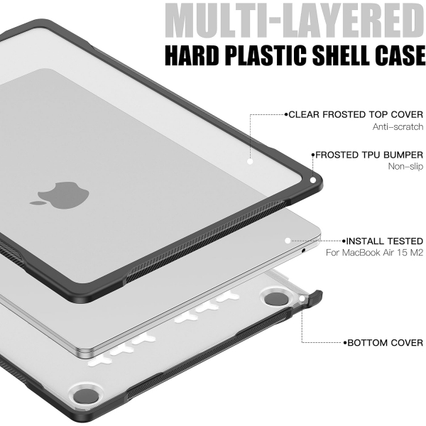 Batianda MacBook Air M4 Standl Klf (15 in)-Transparent