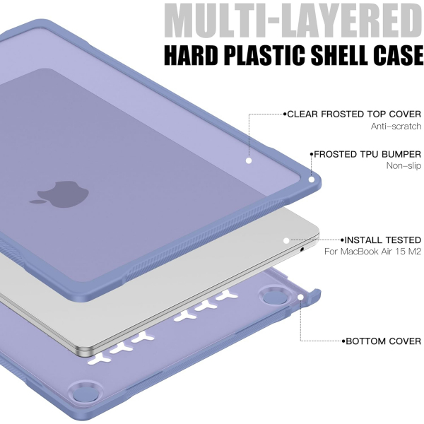 Batianda MacBook Air M4 Standl Klf (15 in)-Lavender Grey