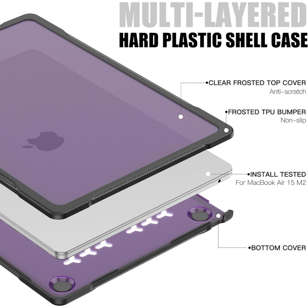 Batianda MacBook Air M4 Standl Klf (15 in)-Dark Violet 
