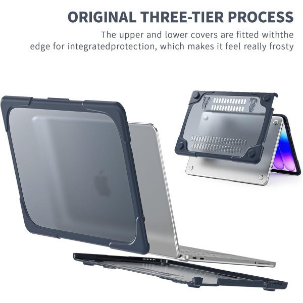 Batianda Standl� MacBook Neo Laptop K�l�f Seti-Indigo