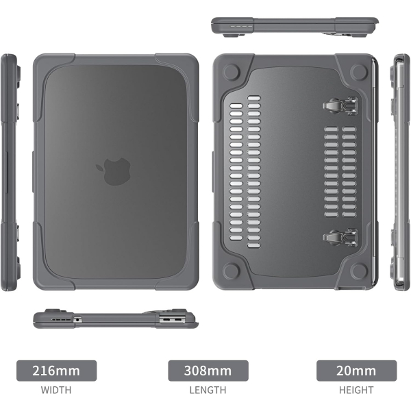 Batianda Standl� MacBook Neo Laptop K�l�f Seti-Grey