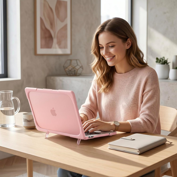 Batianda Standl� MacBook Neo Laptop K�l�f Seti-Blush