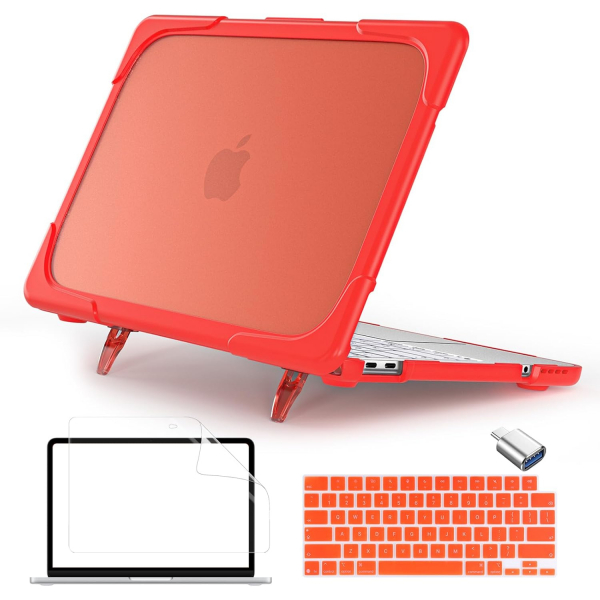 Batianda Standl� MacBook Neo Laptop K�l�f Seti-Red