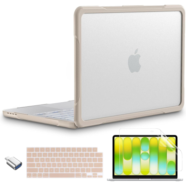 Batianda Ultimate Slim MacBook Neo Laptop K�l�f Seti-Light Beige