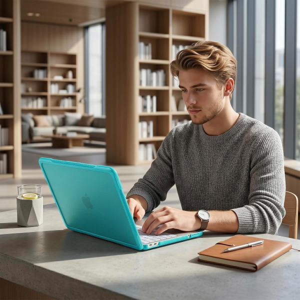 Batianda Ultimate Slim MacBook Neo Laptop K�l�f Seti-Light Blue