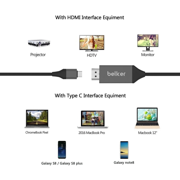 Belker USB C to HDMI Adaptr