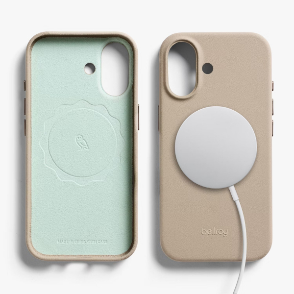 Bellroy Apple iPhone 17 Deri Klf-Tahini