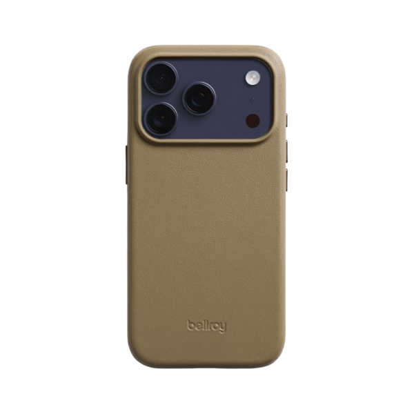 Bellroy Apple iPhone 17 Pro Deri Klf-Khaki