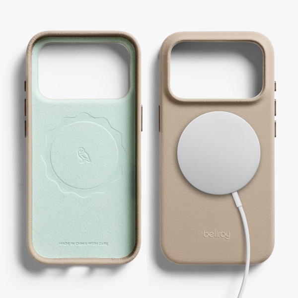 Bellroy Apple iPhone 17 Pro Deri Klf-Tahini