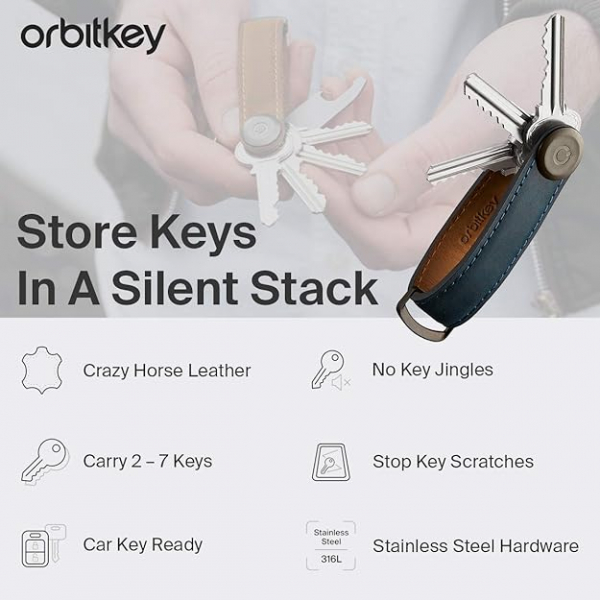 Orbitkey Deri Anahtar Dzenleyici -Forest Green