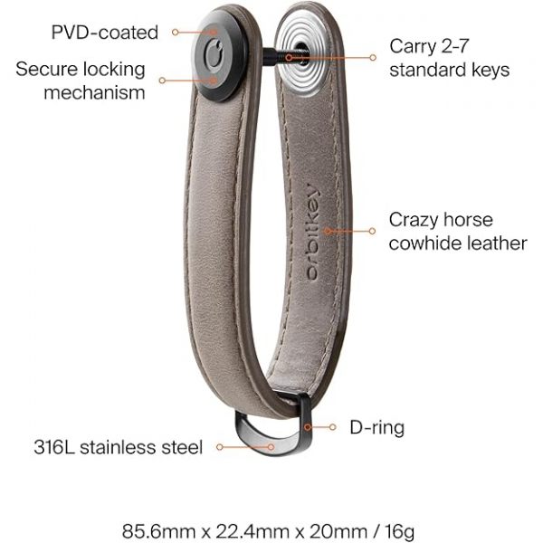 Orbitkey Deri Anahtar Dzenleyici -Driftwood