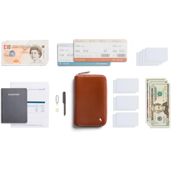 Bellroy Travel Folio Deri Kadn Czdan(Sienna)