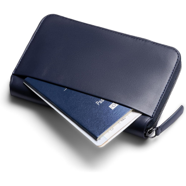 Bellroy Travel Folio Deri Kadn Czdan(Navy)