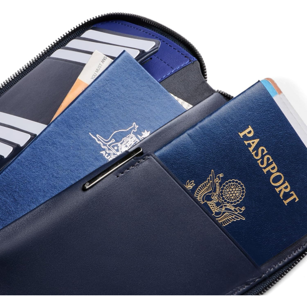 Bellroy Travel Folio Deri Kadn Czdan(Navy)