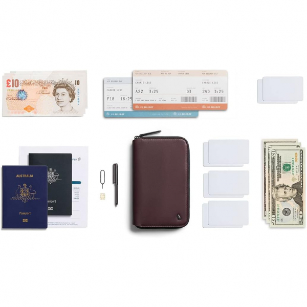 Bellroy Travel Folio Deri Kadn Czdan(DeepPlum)
