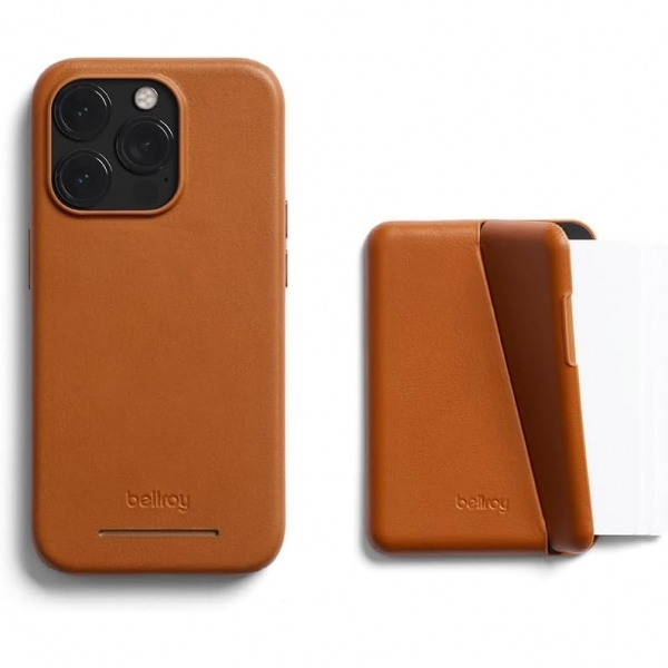 Bellroy Apple iPhone 15 Pro Czdan Deri Klf-Terracotta