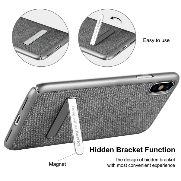 Benks Apple iPhone X Kickstand Klf-Silver