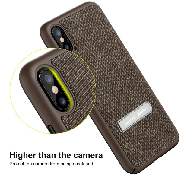 Benks Apple iPhone X Kickstand Klf-Brown