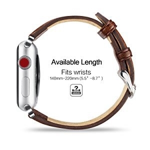 Benuo Apple Watch Series 3 Deri Kay (42mm)-Dark Brown