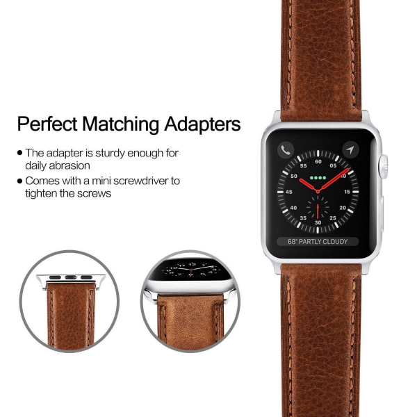 Benuo Apple Watch Series 3 Deri Kay (42mm)-Brown
