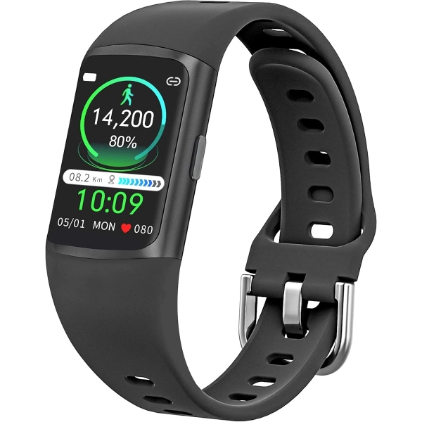 MorePro Fitness Tracker Aktivite Akll Saat-Black