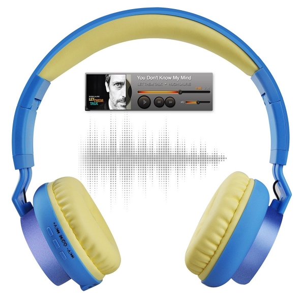 Biensound BT60 Kulak st Kulaklk-Blue-Yellow