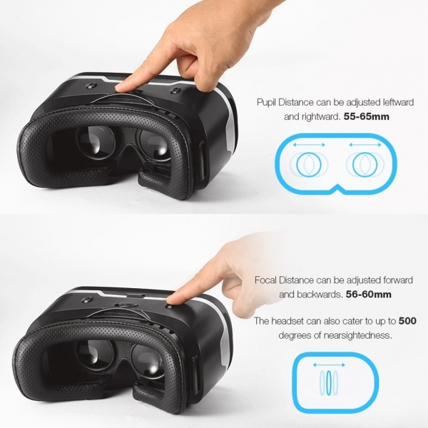 BlitzWolf 3D VR Sanal Gereklik Gzl, Bluetooth Uzaktan Kumanda Oyun Kutusu
