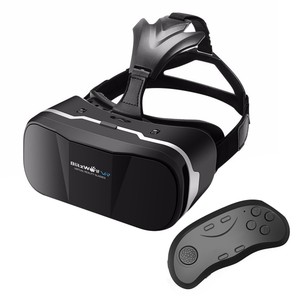 BlitzWolf 3D VR Sanal Gereklik Gzl, Bluetooth Uzaktan Kumanda Oyun Kutusu